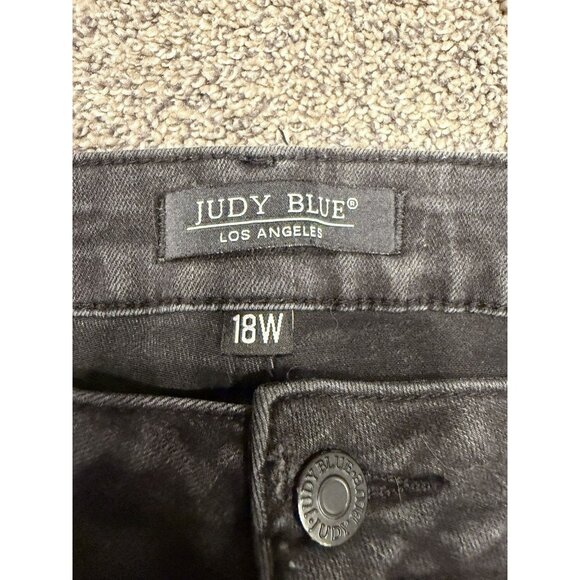Judy Blue Black Distressed Skinny Jeans Size 18 EUC - Picture 3 of 6